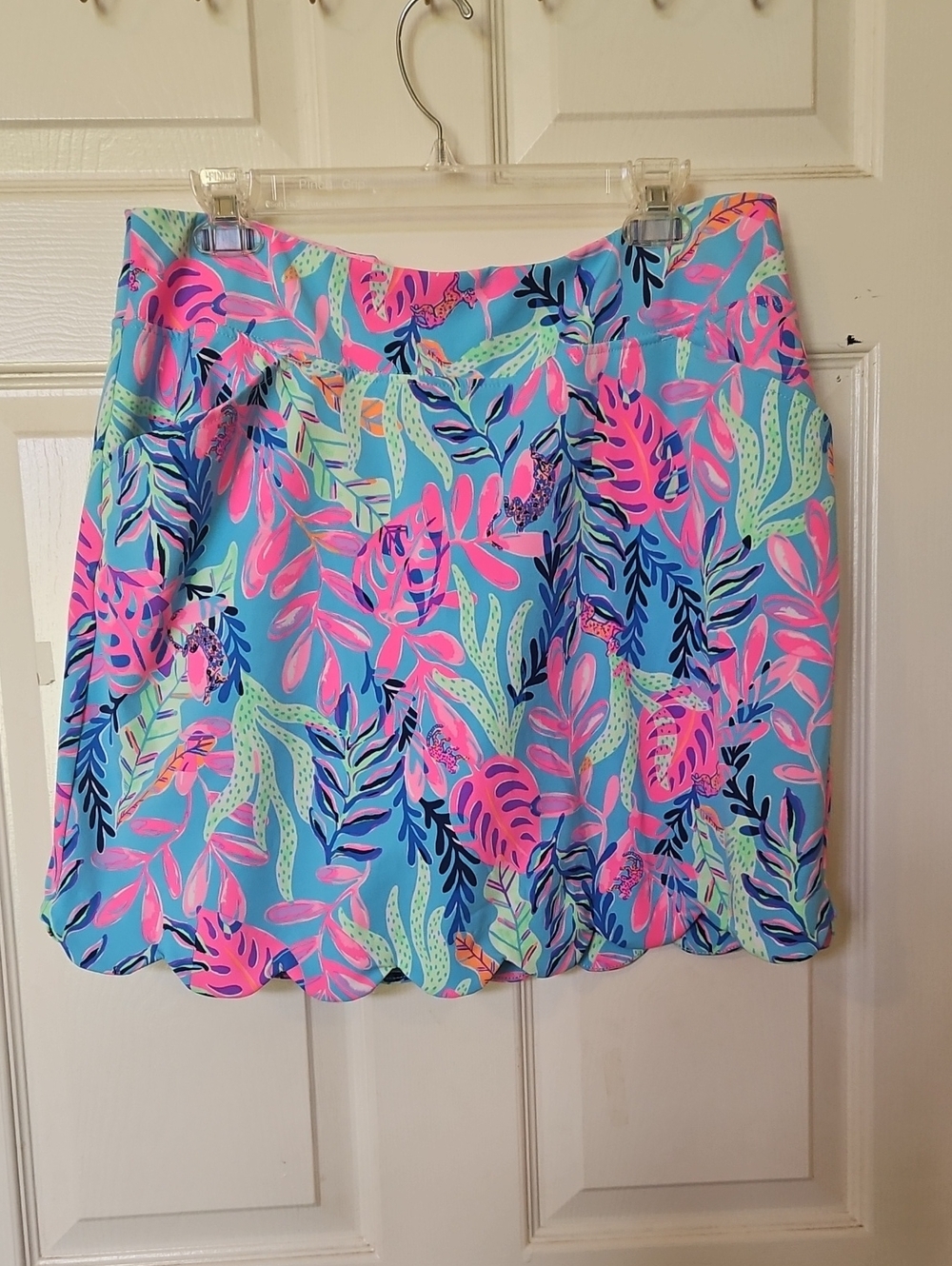 Lilly Pulitzer Tropical Print Scallop Hem Skort - Pink, Blue & Green